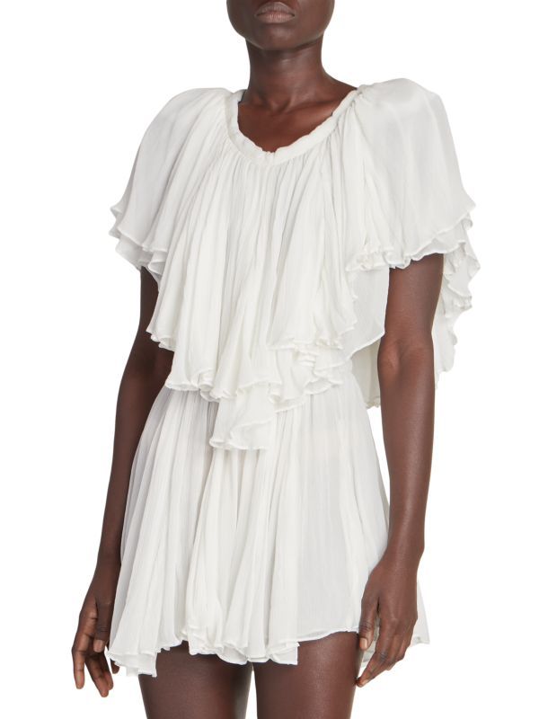 Amelie Ethereal Silk Minidress | Saks Fifth Avenue OFF 5TH