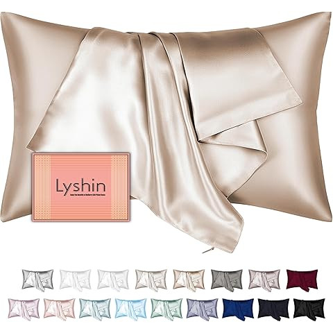 Grace & Company Silky Satin Pillowcase for Hair & Skin, Oeko-Tex Certified Satin Silk Pillowcase ... | Amazon (US)