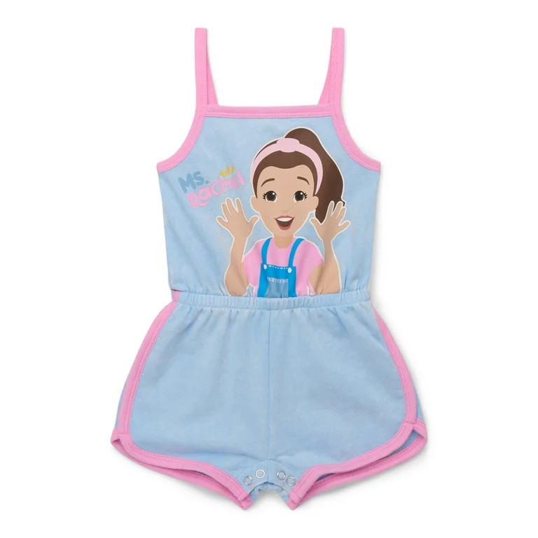Ms. Rachel Toddler Girls' Sleeveless Graphic Romper, Sizes 12M-5T | Walmart (US)