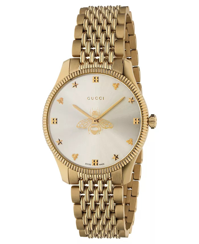 G-Timeless Gold PVD Stainless Steel Bracelet Watch 36mm | Macy's