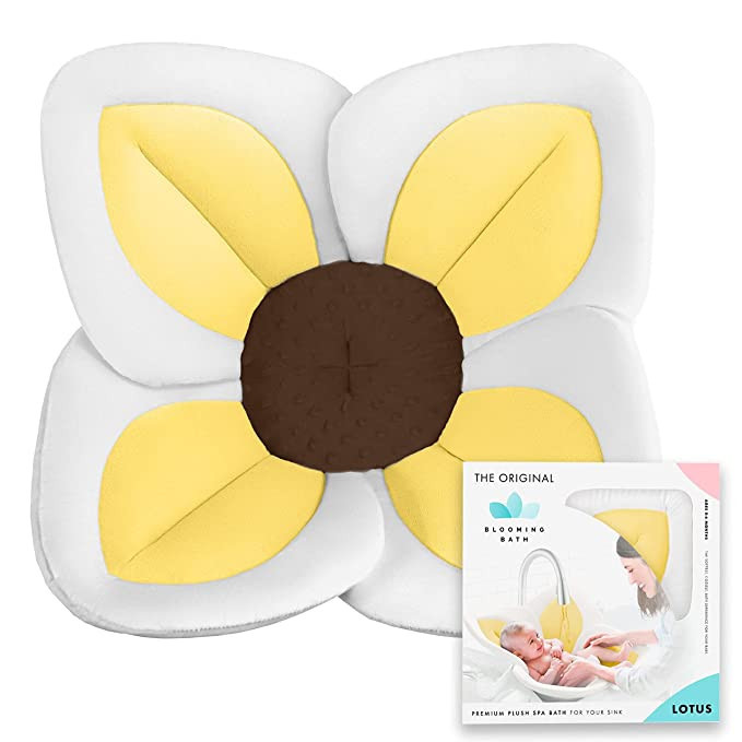 Blooming Bath Lotus Bath Seat - Plush Minky Baby Sink Bathtub - The Original Washer-Safe Flower S... | Amazon (US)