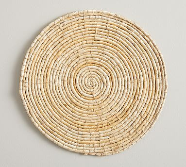 Wynne Coil Handwoven Abaca Charger Plate | Pottery Barn (US)