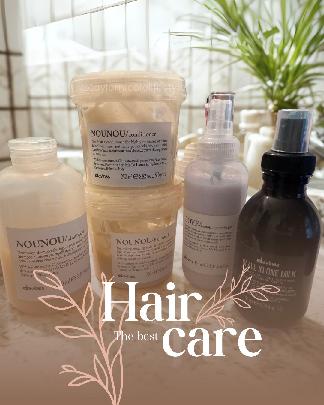 I’ve struggled for years to grow my hair until now😍 

Ever since I switched to Davines for all my hair care it’s been growing the way I’ve wanted it to grow for the last 10 years😩 

On hair wash days I use 
Nounou shampoo
Nounou conditioner
Nounou hair mask (for 15 minutes once a week)
Then once I towel dry my hair I go in with:
Love Smoothing Perfector *THE BEST FOR THE HUMIDITY FRIZZ*
Oi all in one milk

For the most part I just let my hair air dry to eliminate too much heat damage but honestly I’ve been using this for a couple years now RELIGIOUSLY and I’ve seen such a difference in my length, health, feel, everything and I love it🥰😍 just for reference btw I do have thin hair but it is good for all hair types and they have different lines for different hair types and textures🥰 

#LTKBeauty #LTKSeasonal #LTKStyleTip