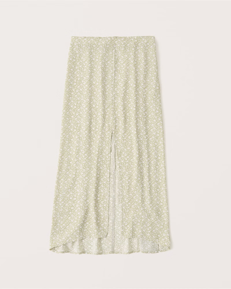 Front-Slit Midaxi Skirt | Abercrombie & Fitch (US)
