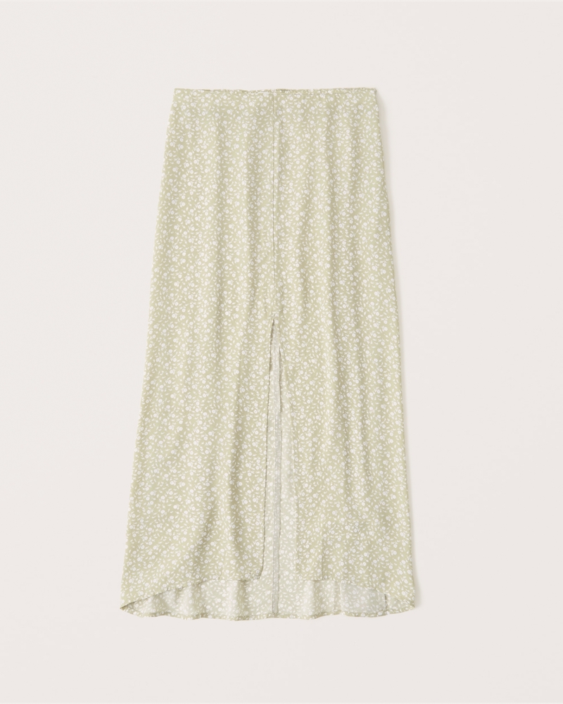Front-Slit Midaxi Skirt | Abercrombie & Fitch (US)