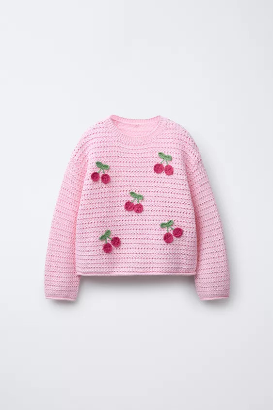 CHERRY KNIT SWEATER | Zara US