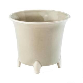 Abigails Large Gray and White Ceramic Cachepot-400420 - The Home Depot | The Home Depot