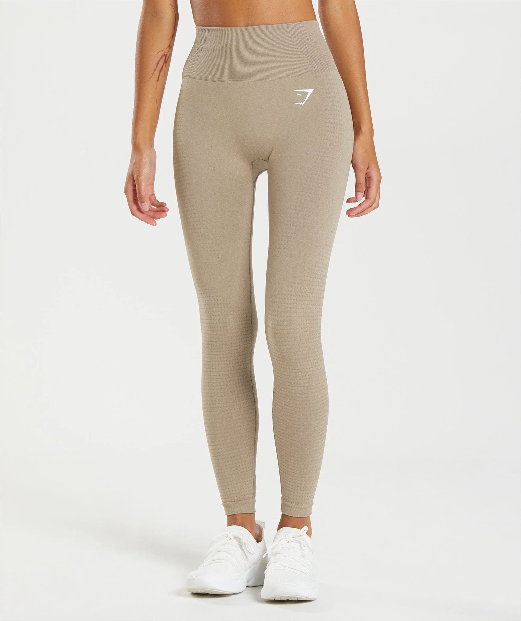 Gymshark Vital Seamless 2.0 Leggings - Vanilla Brown Marl | Gymshark (Global)