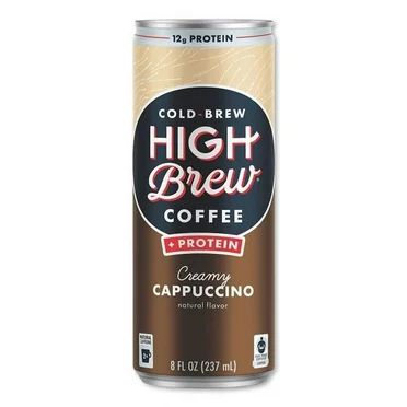 High Brew Coffee Cold Coffee Creamy Cappuccino Plus Protein, Original Version, Cappucino, 8 Fl Oz... | Walmart (US)