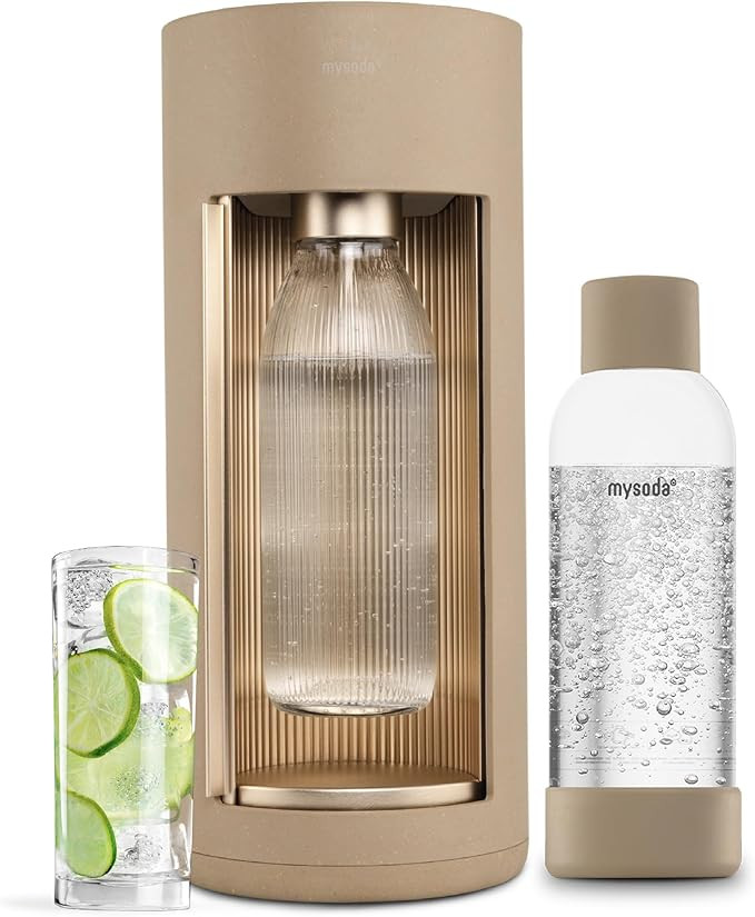 New Mysoda Glassy Design Sparkling Water Maker With 1L Glass & Plastic bottle - Silent Nordic Des... | Amazon (US)