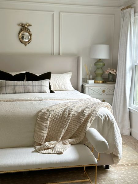 Bedding refresh 😍





Quince linen duvet cover, throw blanket, table, lamp, visual, comfort, bedroom, bench, Ballard, designs, antelope area, rug, two, pages curtains, modern traditional, crate, and barrel CB2, West Elm, all modern one king Lane wing back bed velvet

#LTKhome