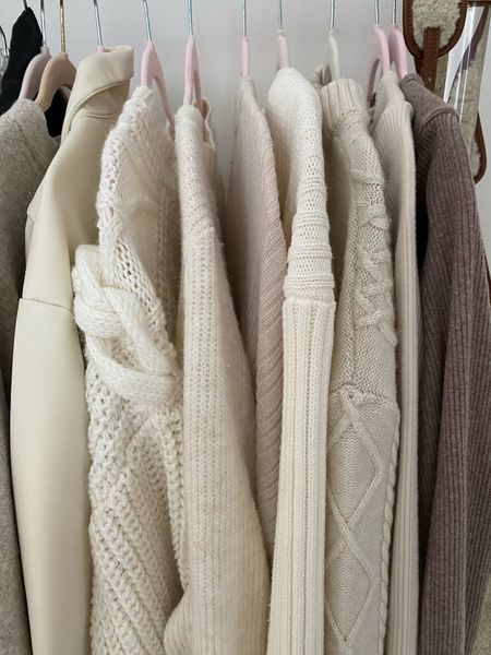 Cozy cable knit oversized sweaters trending this season. Warm winter style. Stockholm style. Copenhagen outfit aesthetic. Pinterest inspired outfit. Neutral style. Neutral outfit.

#LTKfit #LTKSeasonal #LTKFind