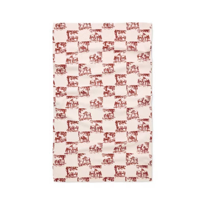 Geometry Kitchen Tea Towel Horse Check Cream | Target