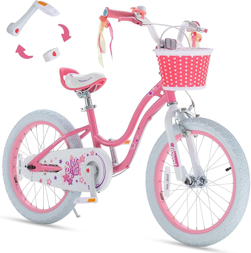 RoyalBaby Girls Bike EZ Kids Bike Stargirl Training Free Balance to Pedal Easy Learning Bicycle, ... | Amazon (US)