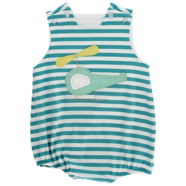 Helicopter - Boys Knit Infant Bubble | The Bailey Boys