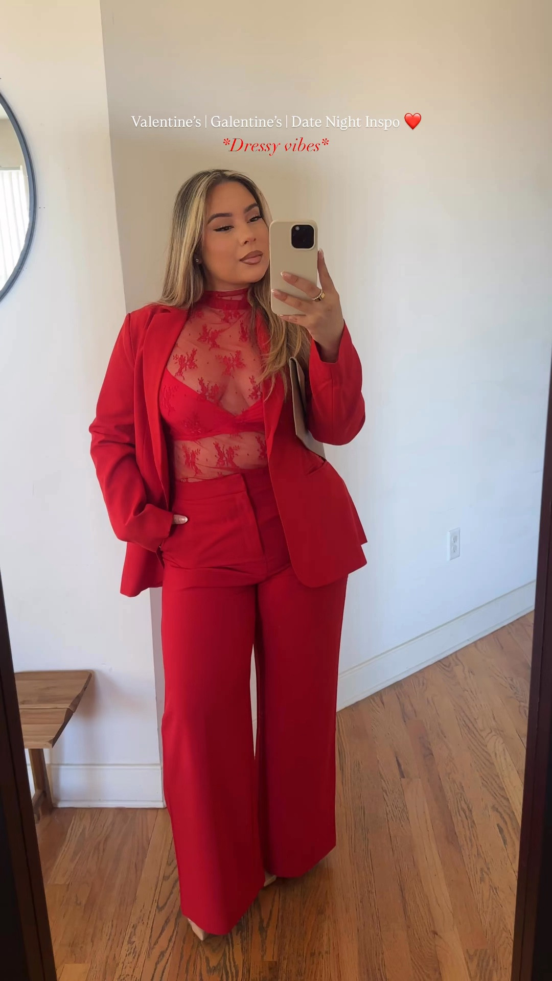 Valentine’s | Galentine’s | Date Night Inspo ❤️

Sizing ⬇️ 
Red Lace Top: L 
Pants: 12
Blazer: L 
Pink/Red Heart sweater: M 
White Blazer: L 
Jeans: 10 
Black blazer: L 
Jeans: 30 Curve Love 

#LTKMidsize #LTKStyleTip #LTKSeasonal