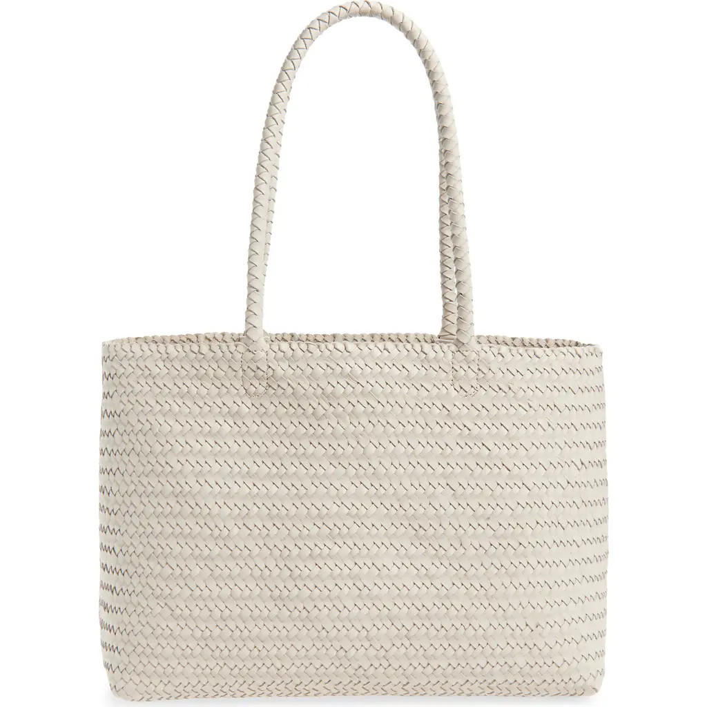 Madewell Handwoven Leather Tote in Vintage Muslin at Nordstrom | Nordstrom