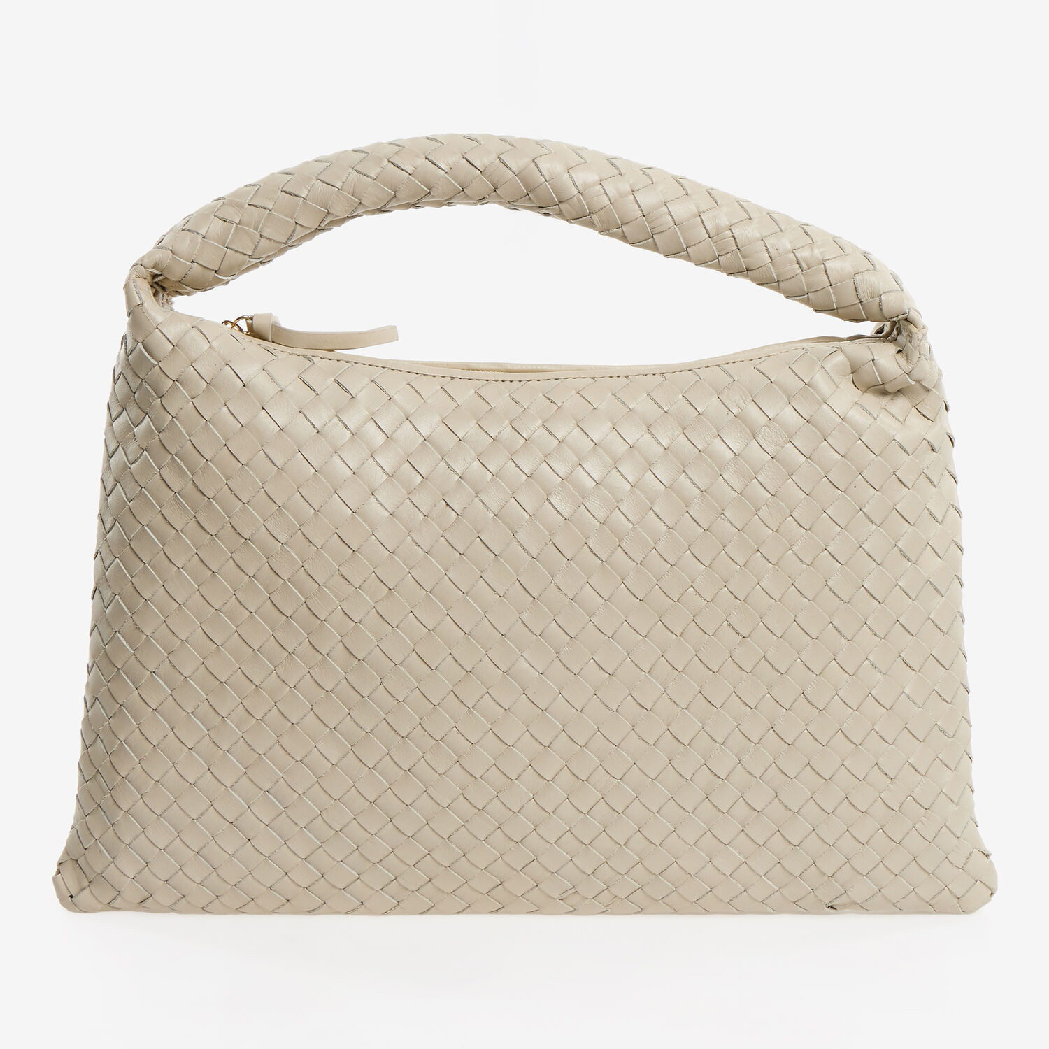 Beige Woven Shoulder Bag | TK Maxx