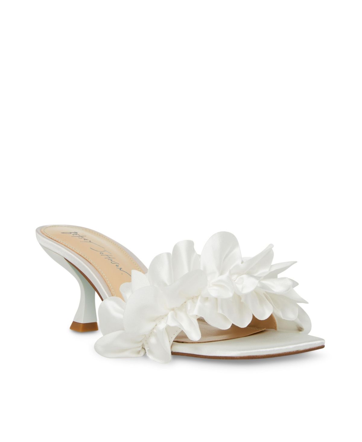 Betsey Johnson Women's Kimi Heels with Satin Ruffle Pumps Women's Shoes | Macys (US)