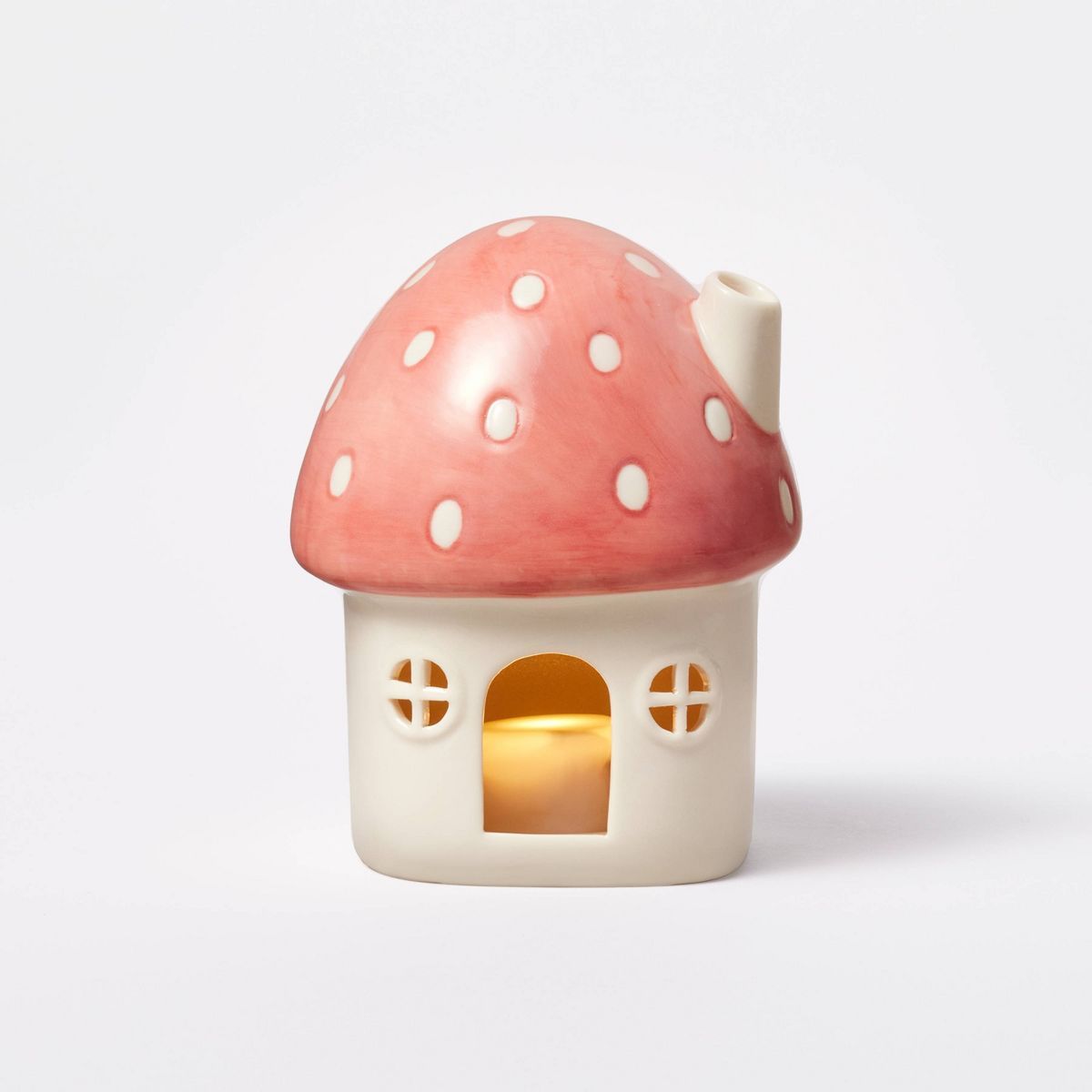 4.5" Lit Ceramic Easter Mushroom House - Spritz™ | Target