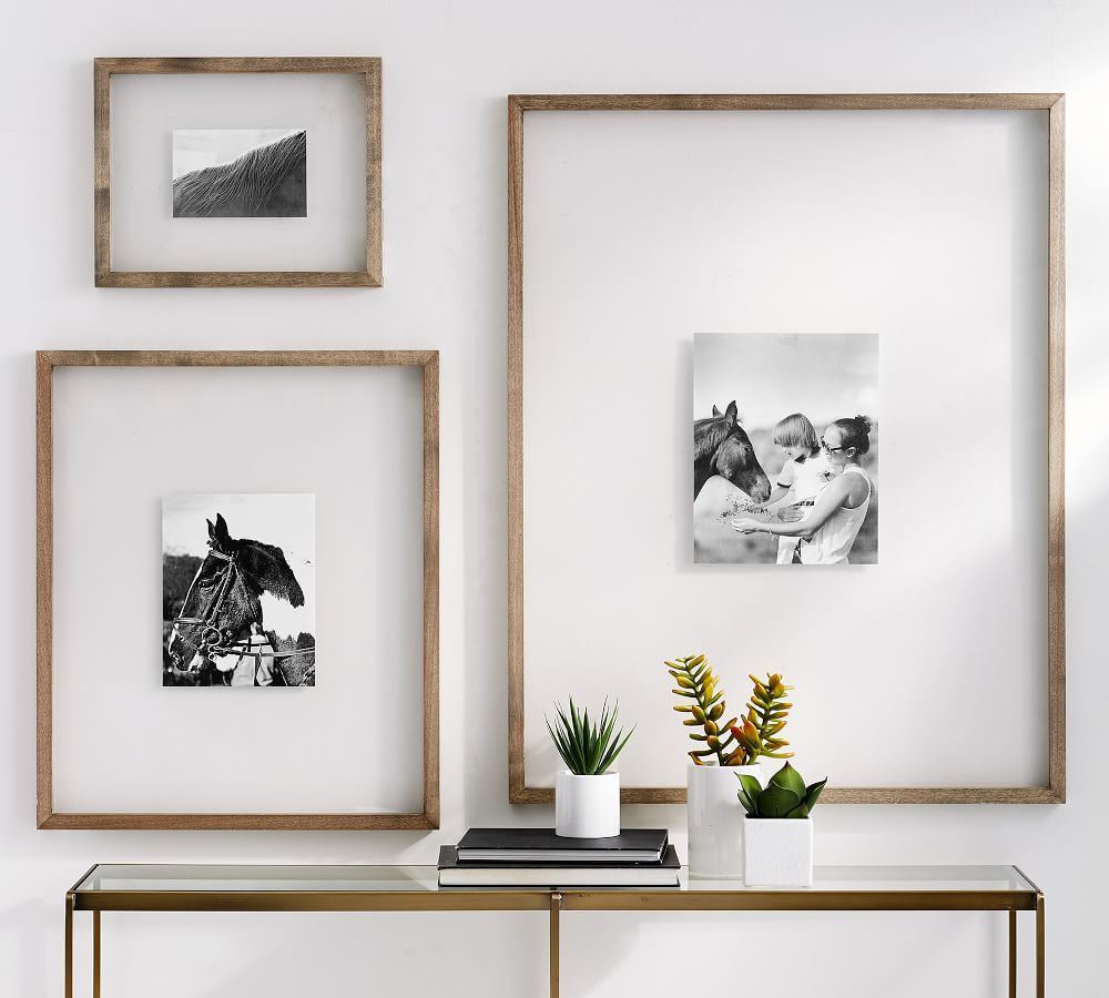 Floating Wood Gallery Frames - Gray Wash | Pottery Barn (US)