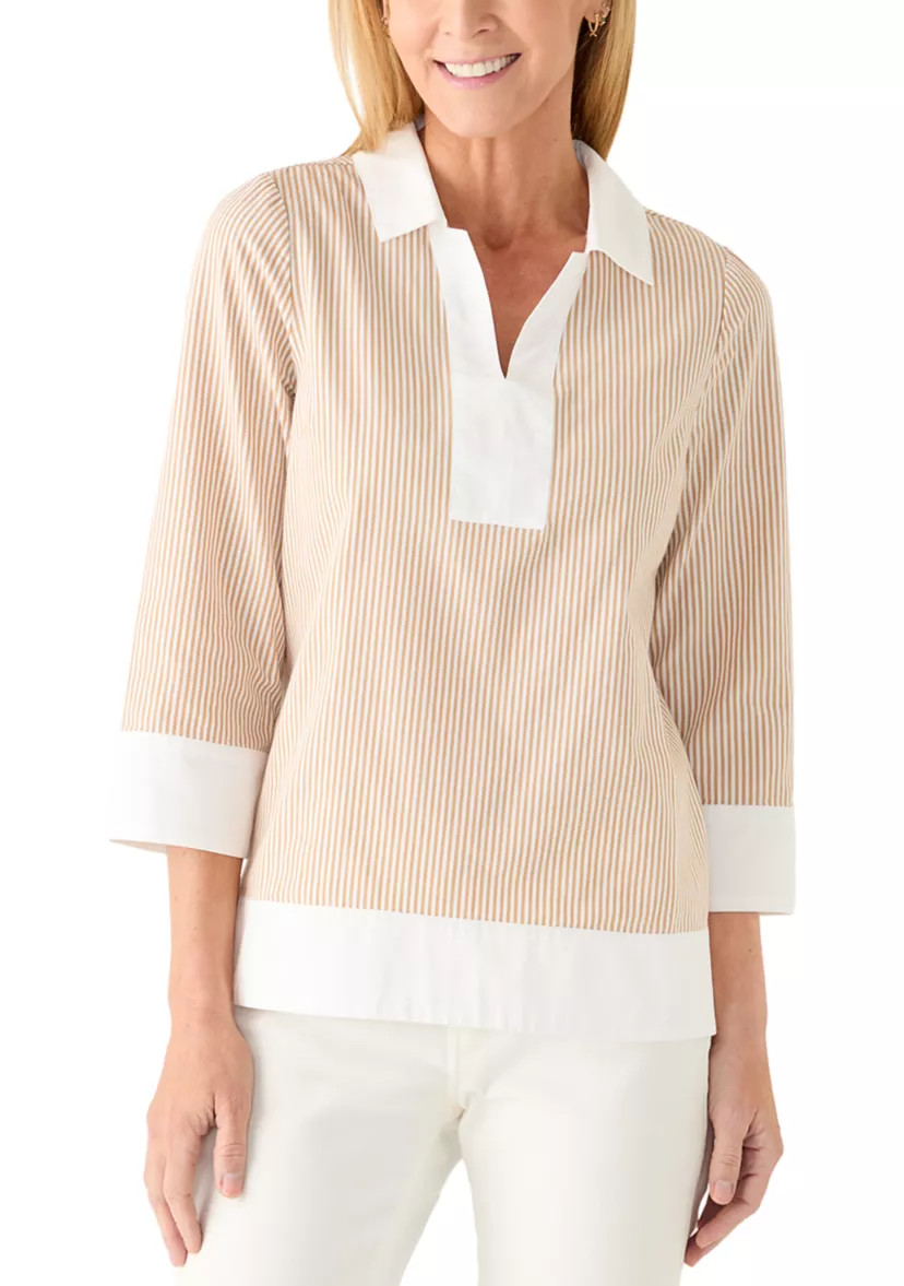 Women's 3/4 Sleeve Popover Top | Belk
