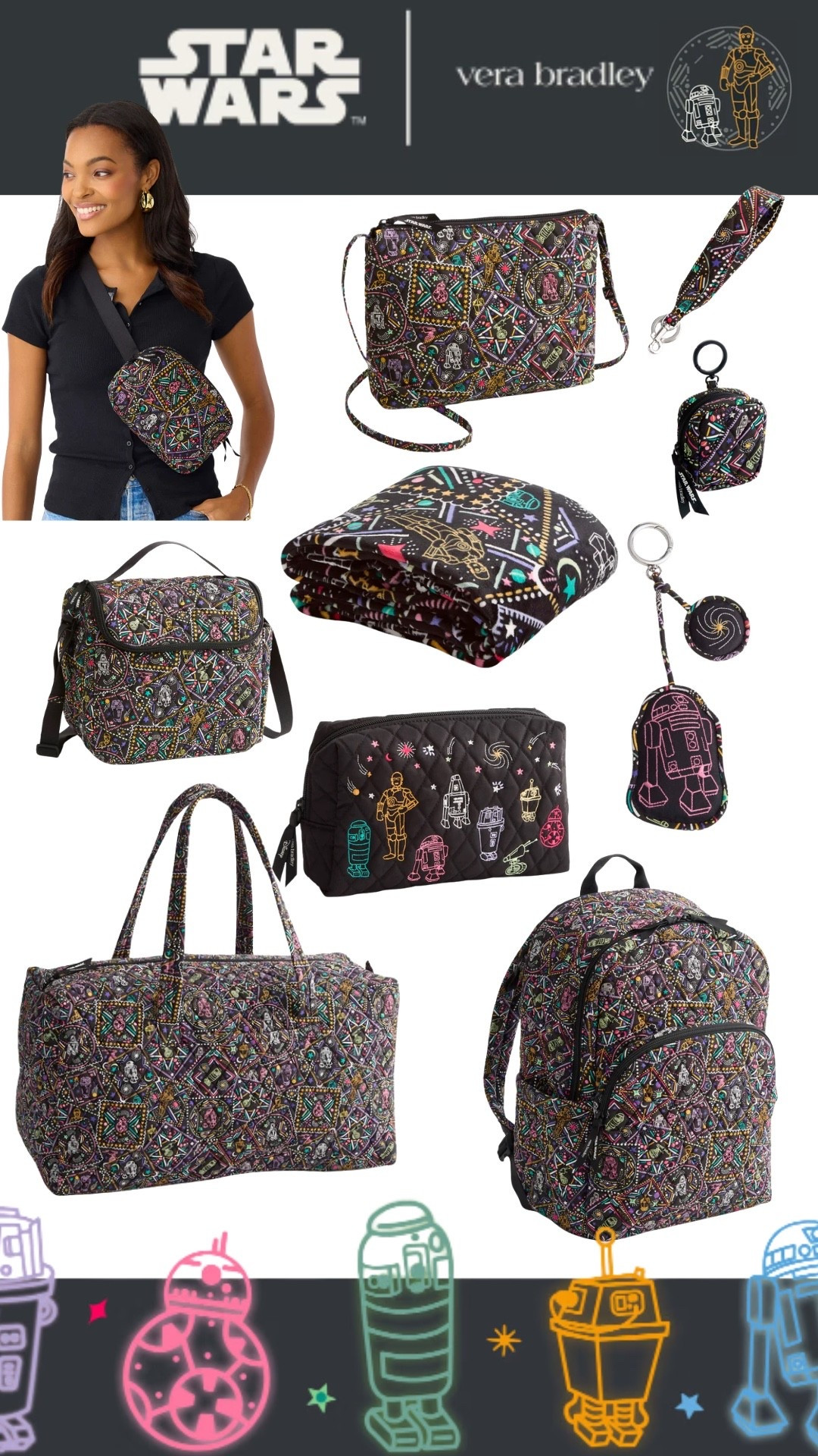 Vera Bradley, Star Wars, Vera Bradley Star Wars, Star Wars collection, Disney style, Disney fashion, Disney accessories, Star Wars fans, Disney parks style, Disney outfit, Star Wars merch, Star Wars bag, Disney handbag, Disney backpack, travel essentials, Disney lifestyle, geek chic, Disney lover, Disney finds, Disney shopping, theme park style, gift ideas, Disney influencer, Disney creator, crossbody bag, tote bag, character collection, limited edition, galactic style, Disney aesthetic, everyday accessories, LTK, LTK creator, shop my look, fashion finds, trending finds, Disney fashion finds, Star Wars style, Disney must haves, park day essentials, Disney outfit inspiration