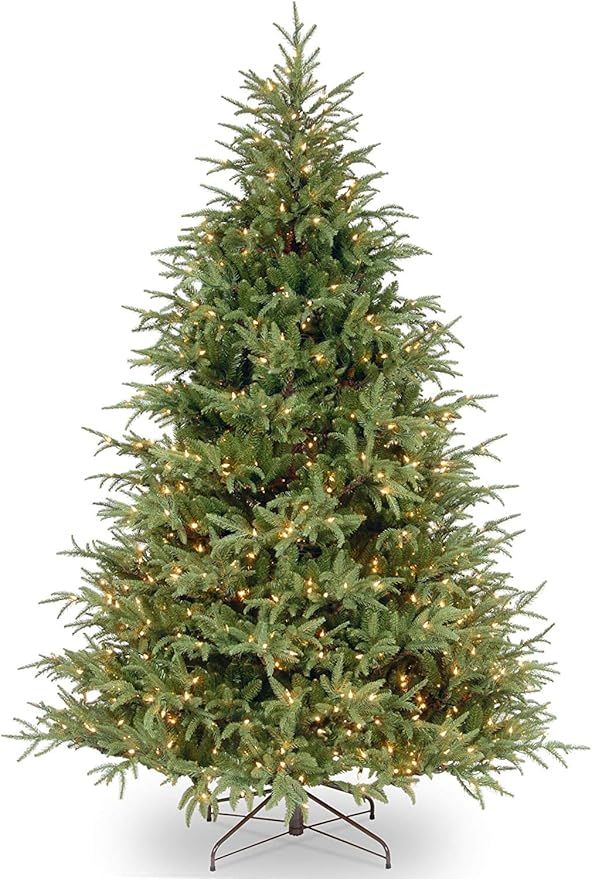 Amazon.com: National Tree Company Pre-Lit 'Feel Real' Artificial Full Christmas Tree, Green, Fras... | Amazon (US)