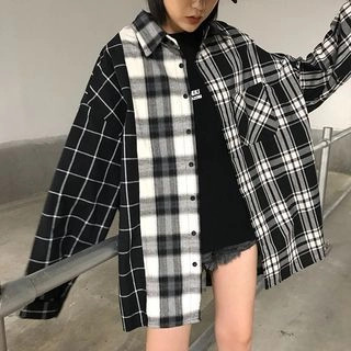 Guajillo - Plaid-Panel Shirt | YesStyle | YesStyle Global