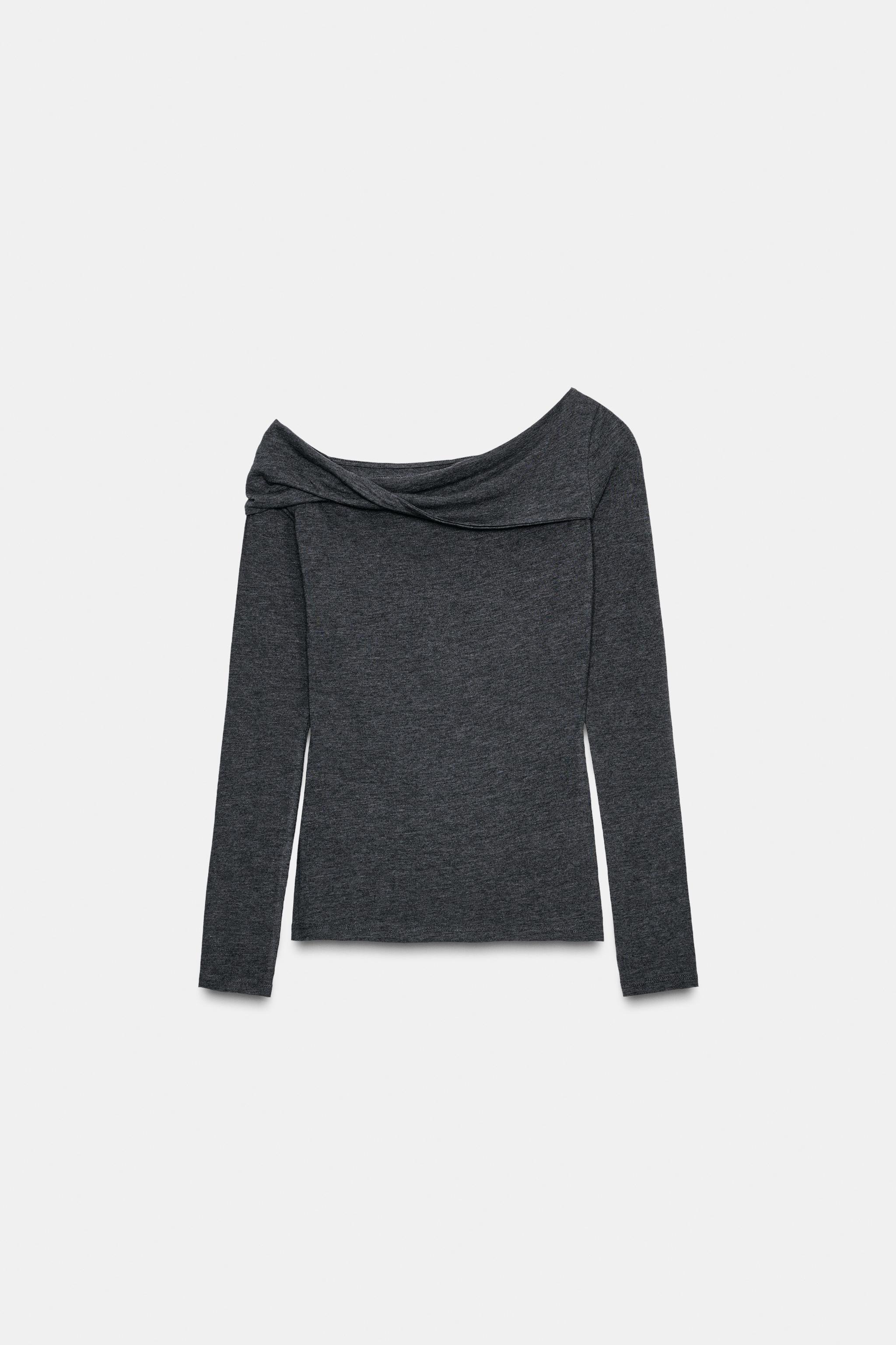 ASYMMETRIC NECK TOP | Zara US