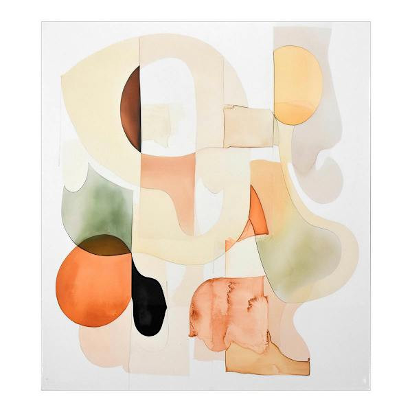 Colorful Abstract Canvas Wall Art, 30" At Home, Neutral | At Home