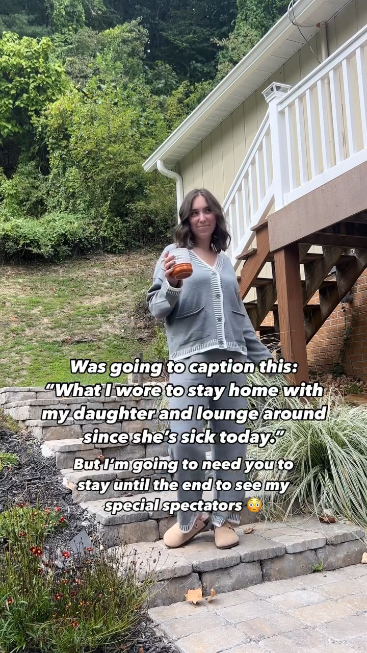 Don’t let this distract from the cutest, comfiest Amazon lounge set… but I had to let the wildlife have their moment 🦌🤪🩶

Actually at this point we see them alll the time so idk why I even feel surprised anymore 😂 There are 6 that travel together and usually nap under the tree in the shade every day. It’s just so cool to watch the babies grow up 🥹

Anyway, I’m wearing a size M in this set and it fits like a DREAM 🙌🏻 the pants are supposed to be a bit cropped so they’re on the shorter side and I’d say they hit perfect if that’s what you like! I’m 5’8” for reference 🩶

Comment “WANT” to receive outfit details straight to your DMs 🫶🏻

#momswithstyle #momootd #momoutfits #everydaystyle #outfitideas #casualstyle #momstyle #outfitinspo #amazonfashion #amazonloungewear #amazonloungeset #momapproved #toddlermomoutfit