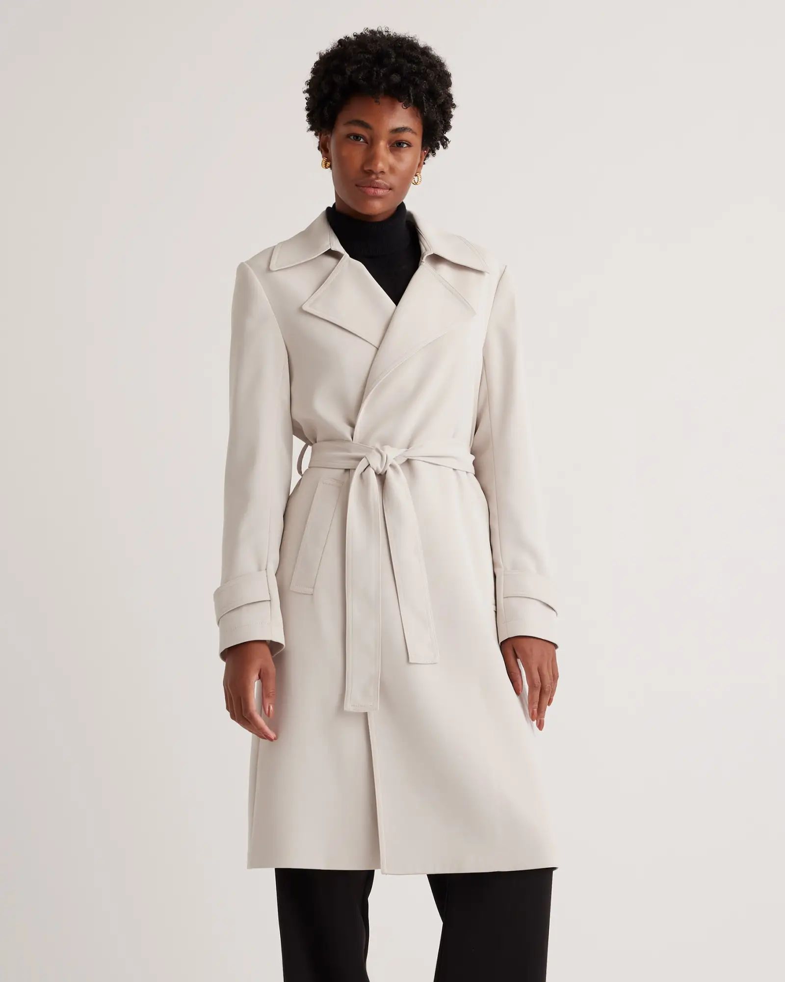 Stretch Crepe Trench Coat | Quince