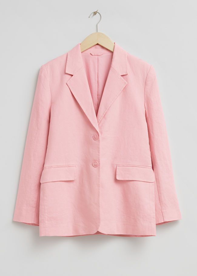 Relaxed SIngle-Breasted Linen Blazer | & Other Stories US