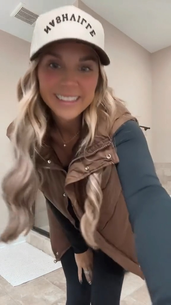 Loving my outfit for this cold and rainy Wednesday! My favorite brand on Amazon with the full fit & added my absolute favorite vest and look for less sneakers to complete the look!
I’m 5’6 138lbs wearing a size small in everything, medium in chocolate brown puffer vest. Shoes run tts. My exact hat is sold out from The Nash Collection, so linking another color 

 #LTKActive #LTKFindsUnder100 #LTKShoeCrush