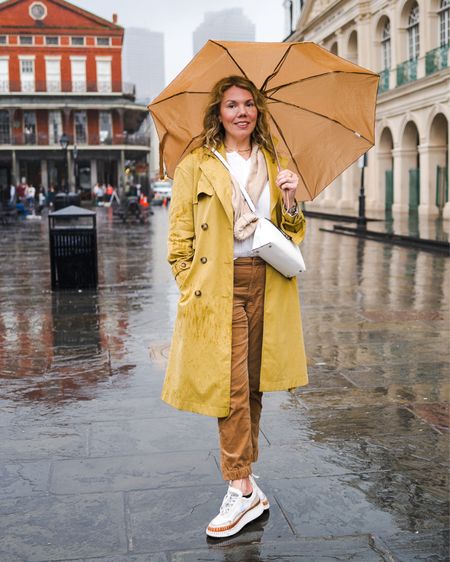 What I wore in New Orleans on a rainy day (trench is old Nili Lotan for Target)

#LTKstyletip #LTKtravel #LTKover40