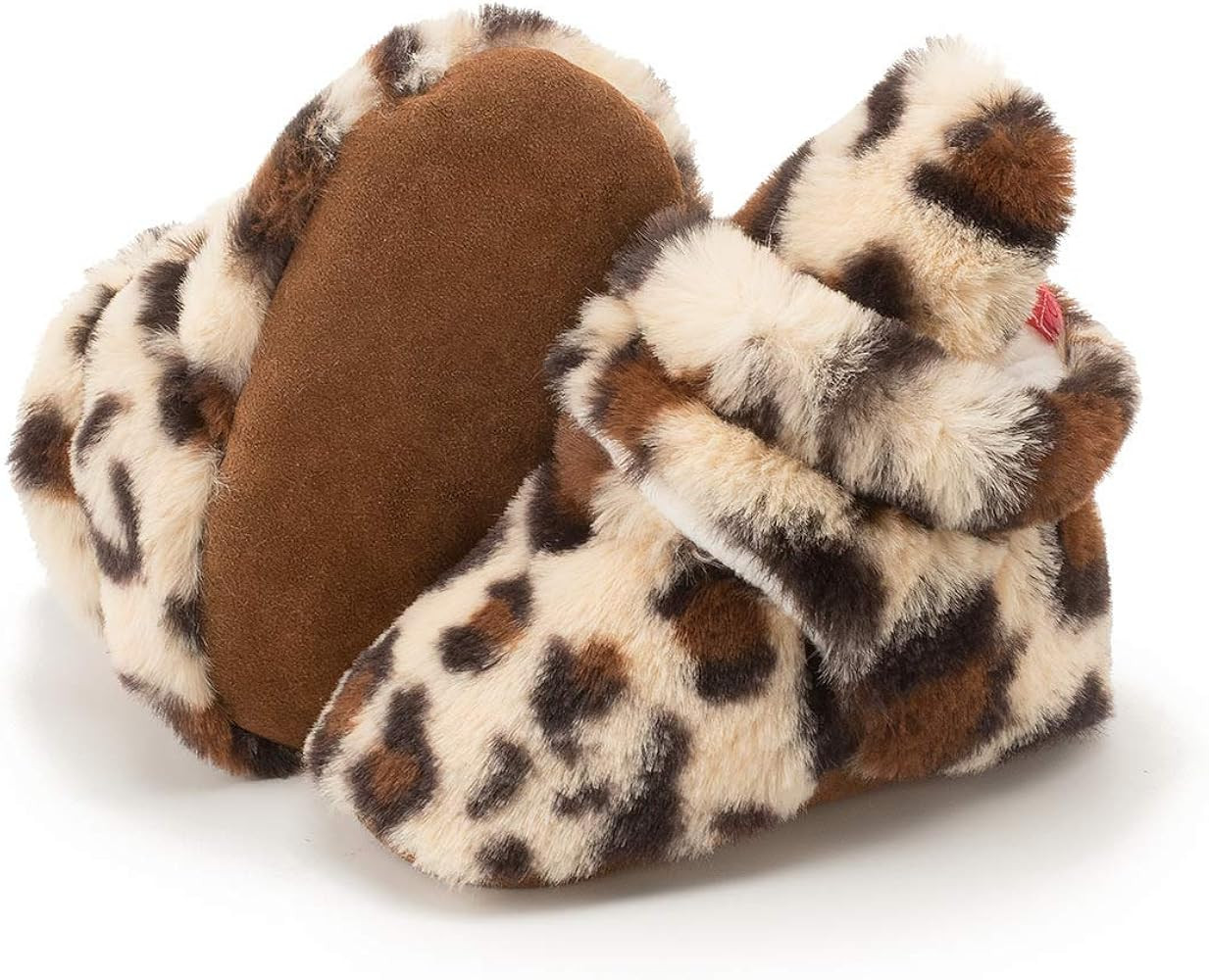 HsdsBebe Unisex Newborn Baby Cotton Booties Non-Slip Sole for Toddler Boys Girls Infant Winter Wa... | Amazon (US)