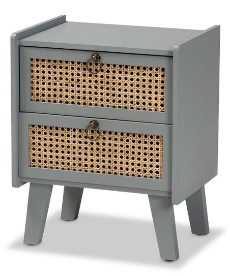 Tan & Gray Waller Two-Drawer Nightstand | Zulily