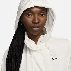 NEW Nike Sportswear Essential Trench Coat White Lightweight Womens L FN2843-133 | Poshmark