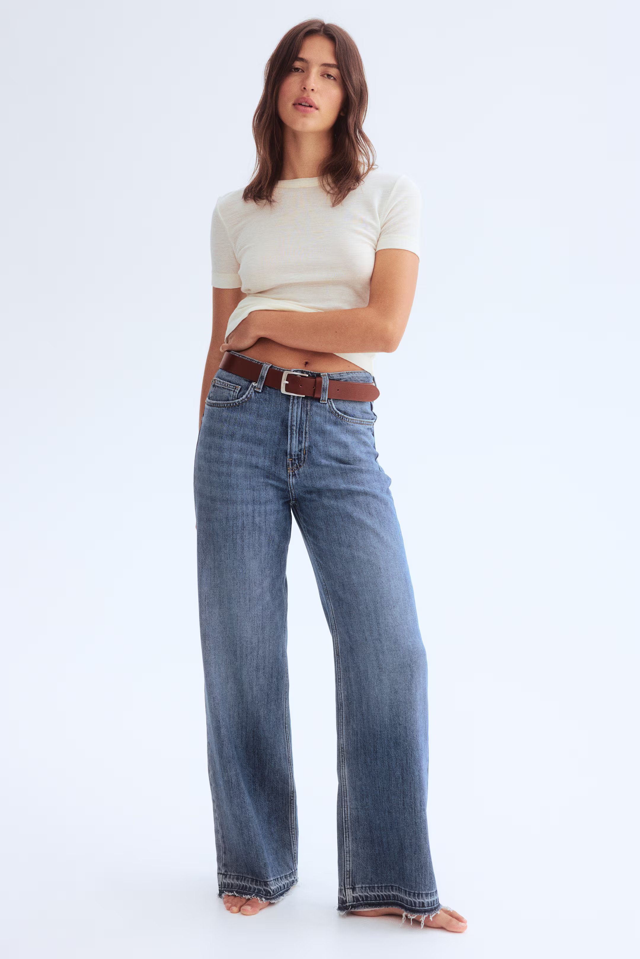 Ava Ultra High Rise Wide Leg Jeans - Denim blue - Ladies | H&M US | H&M (US + CA)