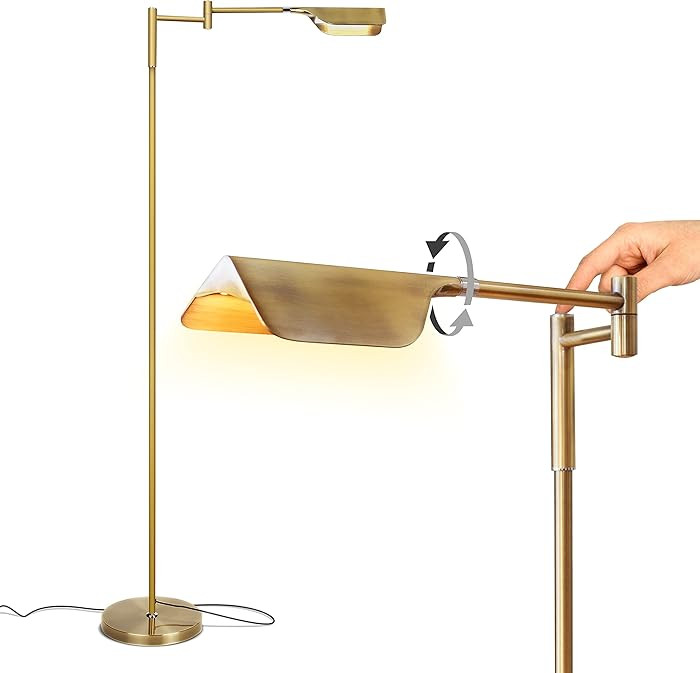 Brightech Leaf LED Floor lamp, Pharmacy LED Floor Lamp for Living Rooms & Offices, Adjustable Standi | Amazon (US)