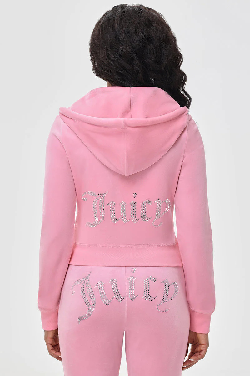 OG Big Bling Velour Hoodie | Juicy Couture