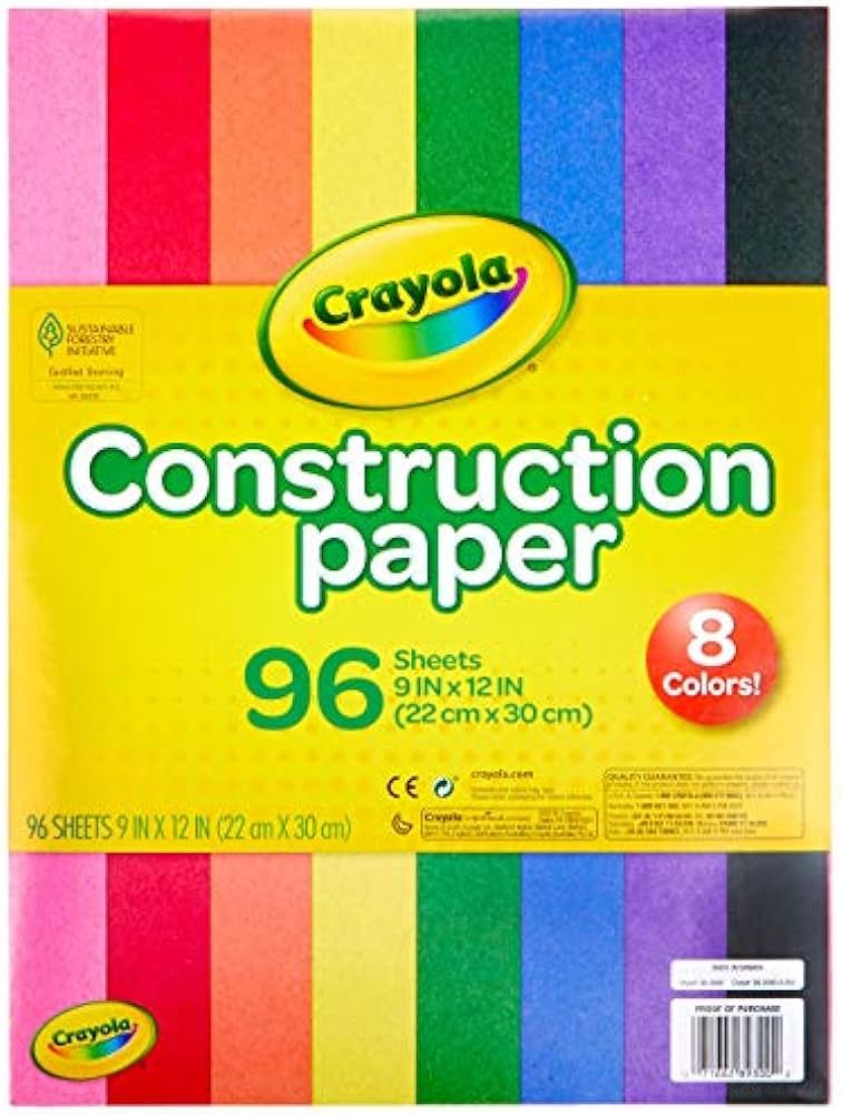 Crayola Construction Paper, 96 Sheets | Amazon (US)