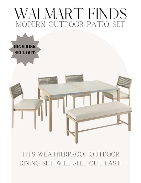 Modern outdoor dining set, high risk sell out!

#LTKhome #LTKSeasonal #LTKSpringSale