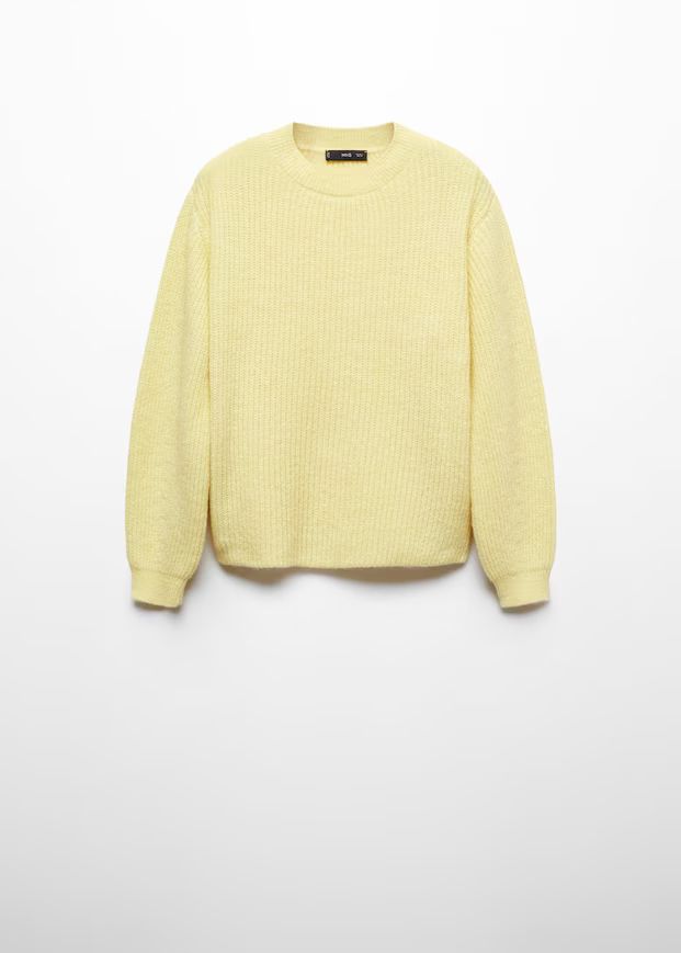 Round-neck knitted sweater  -  Women | Mango USA | MANGO (US)