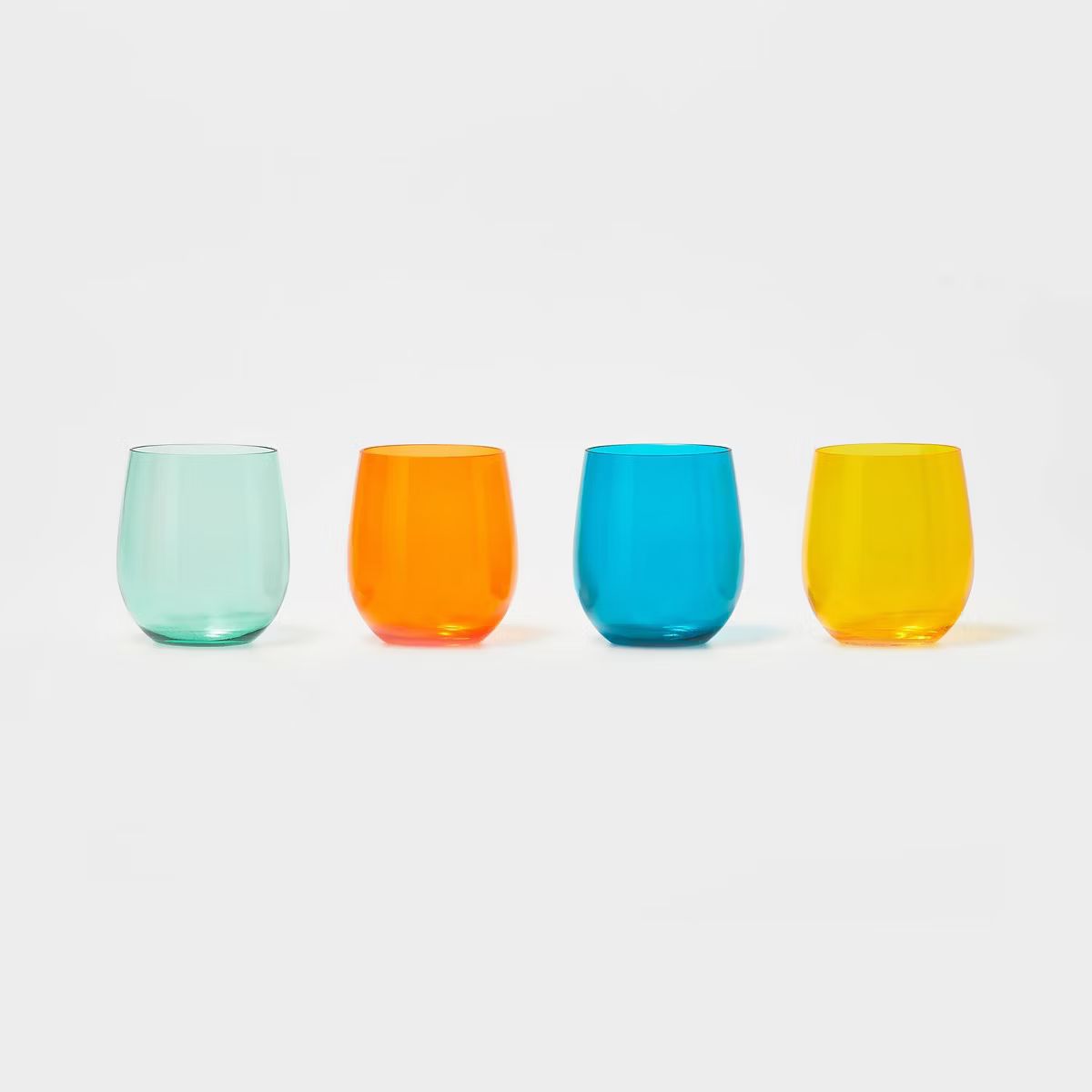 14oz 4pk Stemless Wine Glasses - Sun Squad™ | Target