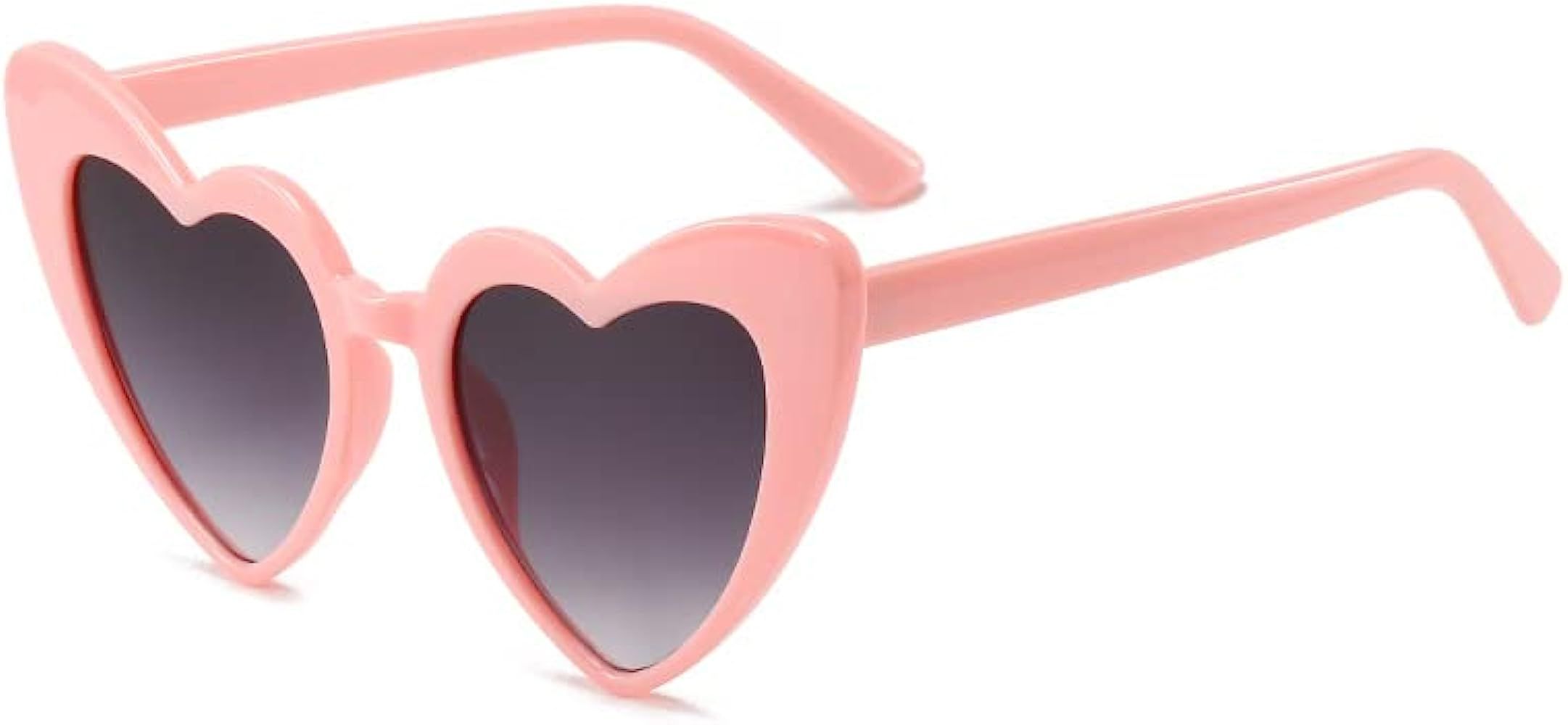 FKEYTO Heart Shaped Sunglasses for Women,Vintage Cat Eye Mod Style Retro Glasses | Amazon (US)