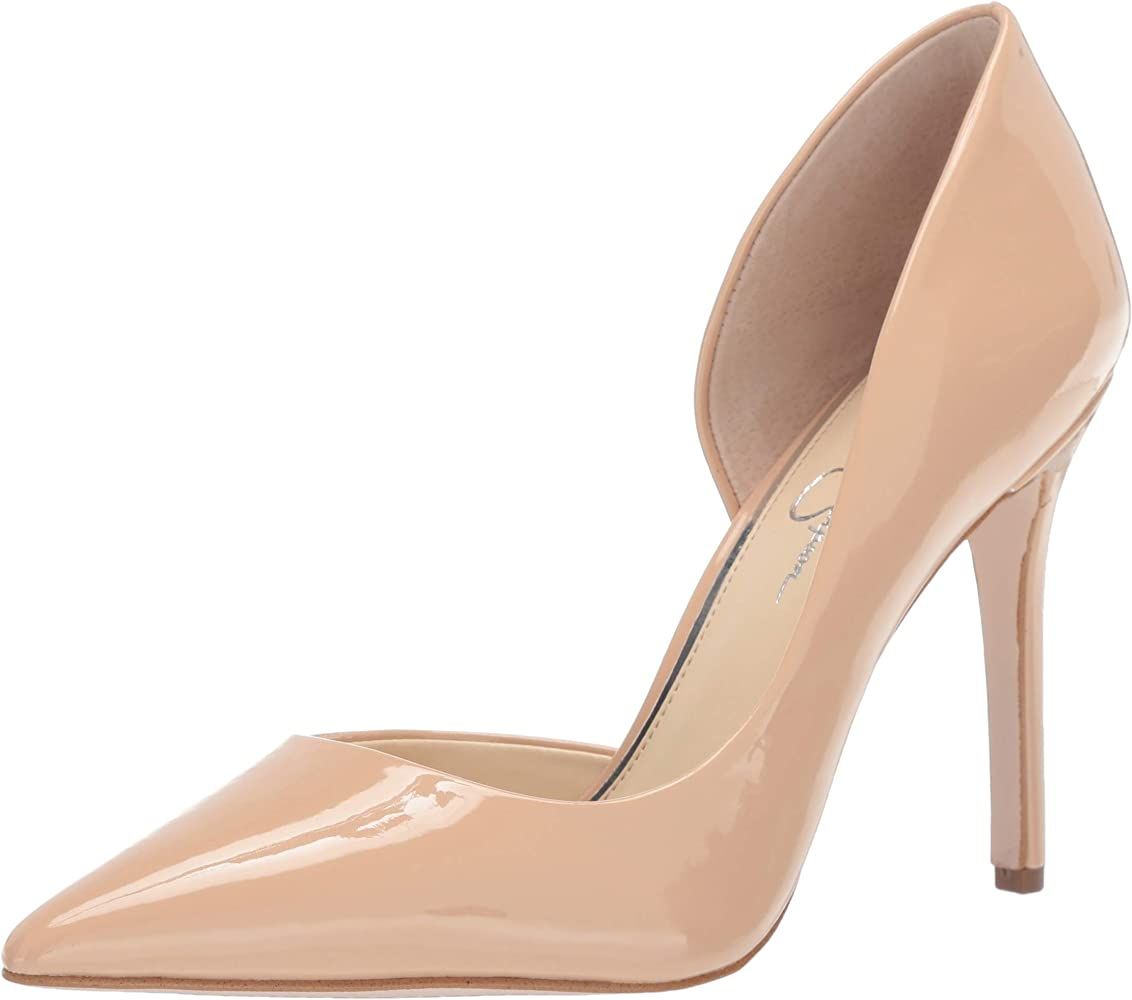 Jessica Simpson Womens Ribbed Dressy Pointed Toe Heels | Amazon (US)