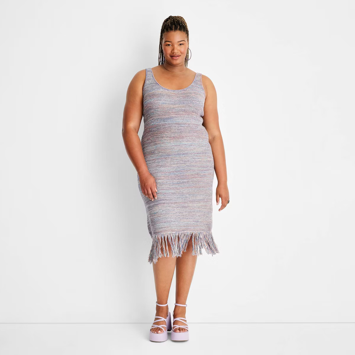 Women's Crochet Fringe Midi Sweater Dress - Future Collective™ with Alani Noelle | Target