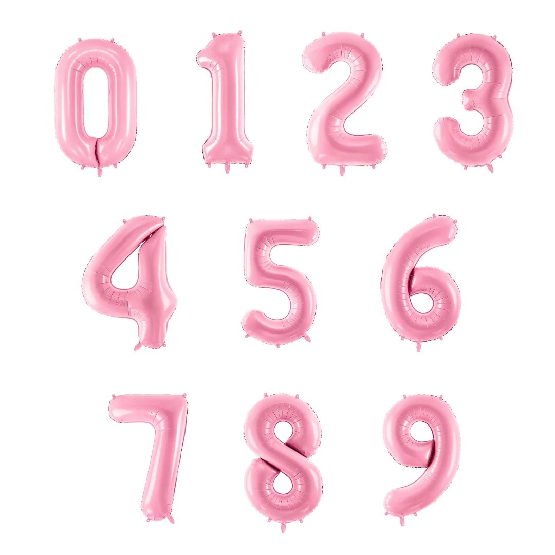 Jumbo Number Balloon Light Pink | Ellie and Piper